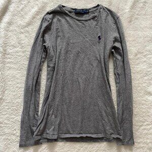 Grey Polo Ralph Lauren Long Sleeve Top